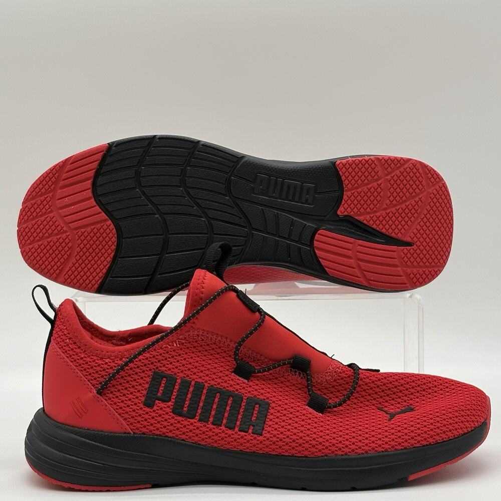 Kids Size 5 Puma Soft Ride 2.0 Red Black Slip on Shoe 401966 01 NEW